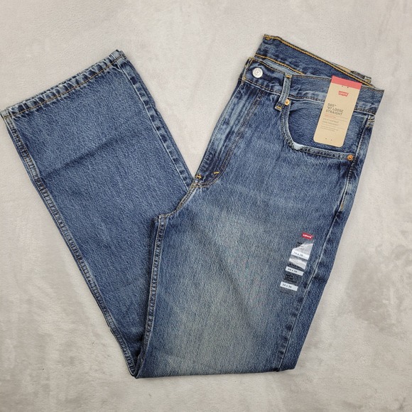 Levis 565 Jeans Mens 34x36 Loose Straight Denim Pants Modern Classic A72210012 - Picture 1 of 9